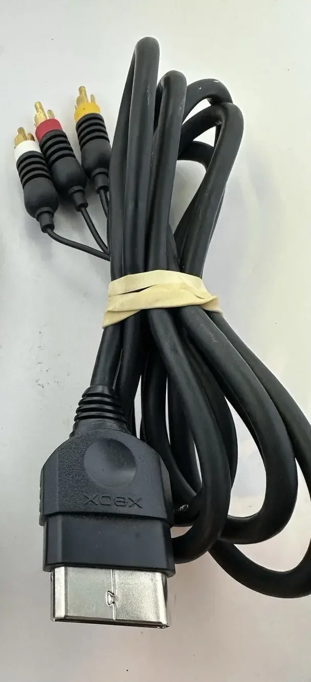 Original Xbox OEM Authentic RCA AV Audio Video Cable Cord TESTED